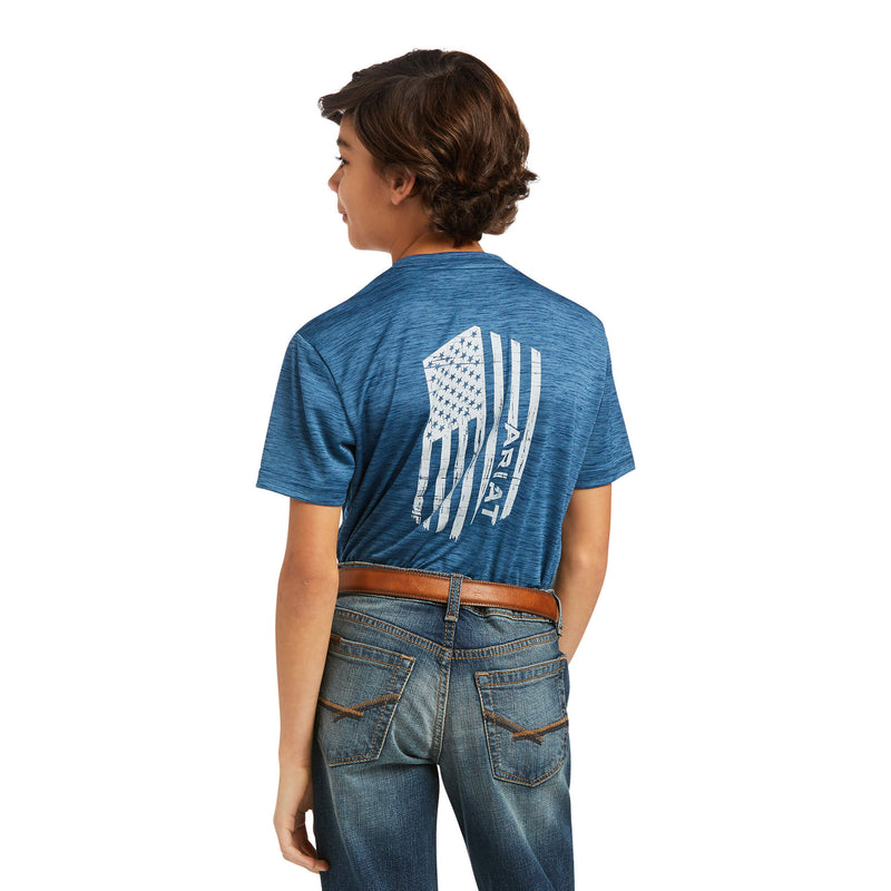 Boy's Ariat Charger Vertical Flag Tee