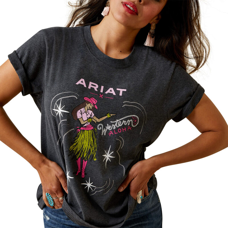 Women's Ariat Hula Girl Western Aloha T-Shirt