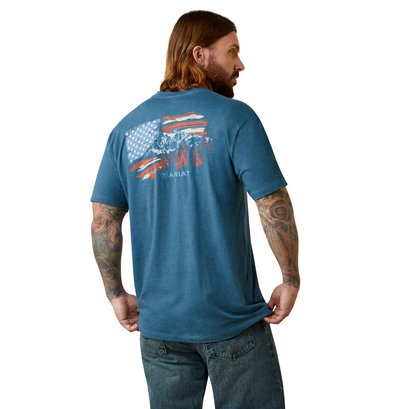 Men's Ariat Mountain Flag T-Shirt