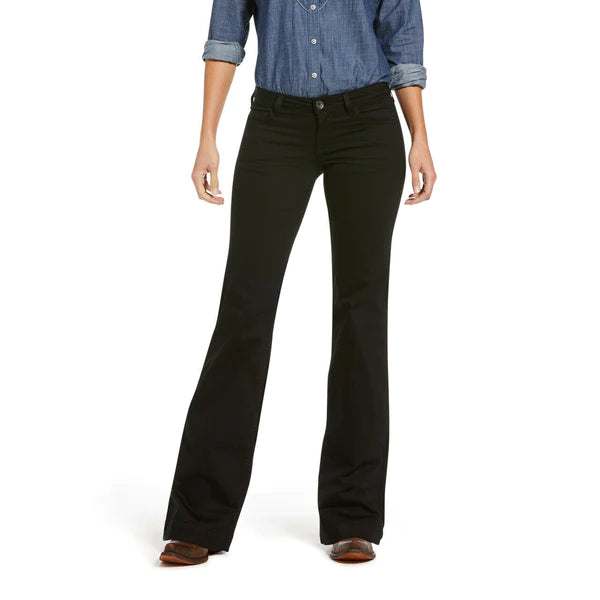 Women's Ariat Trouser Forever Black Mid Rise Jeans