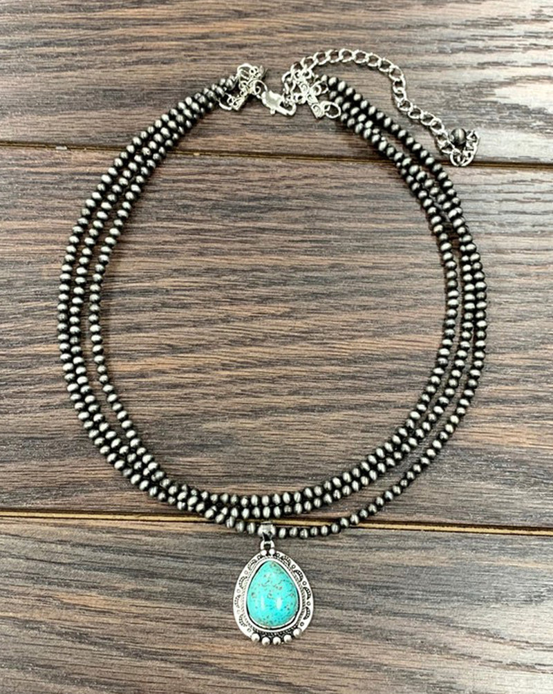 18" Long, Tiny 4mm Navajo Necklace