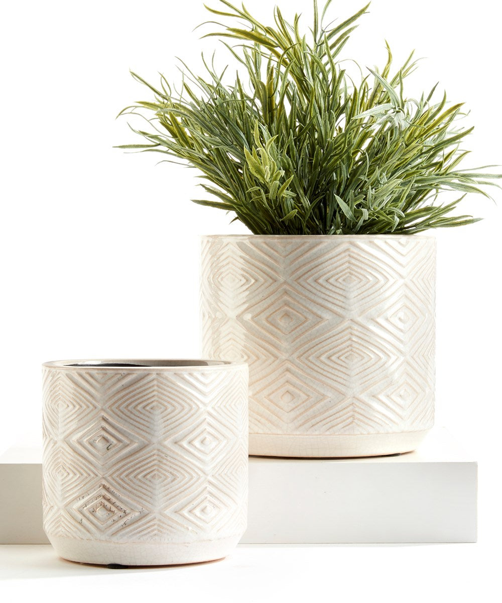 Nordic Summer Textured Planters, Set of 2