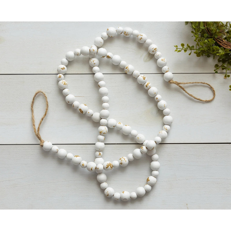 Audrey's Distressed White Farmhouse Beads