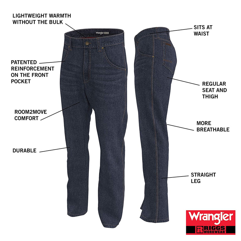 Men's Wrangler Riggs Workwear Men's Five Pocket Single Layer Insulated Jean