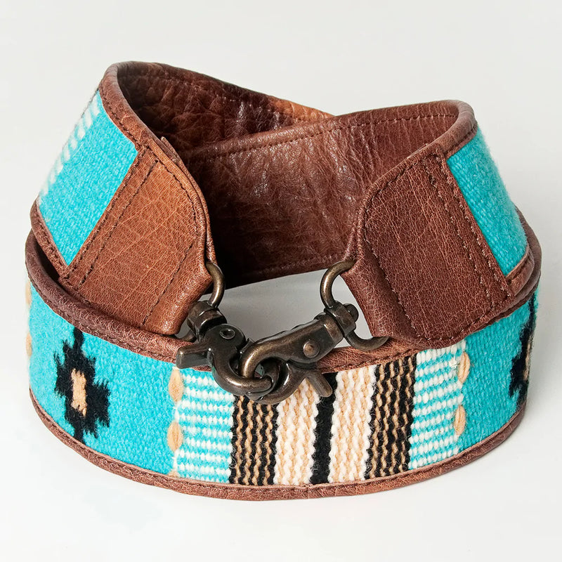 American Darling Handwoven Wool/Leather Strap