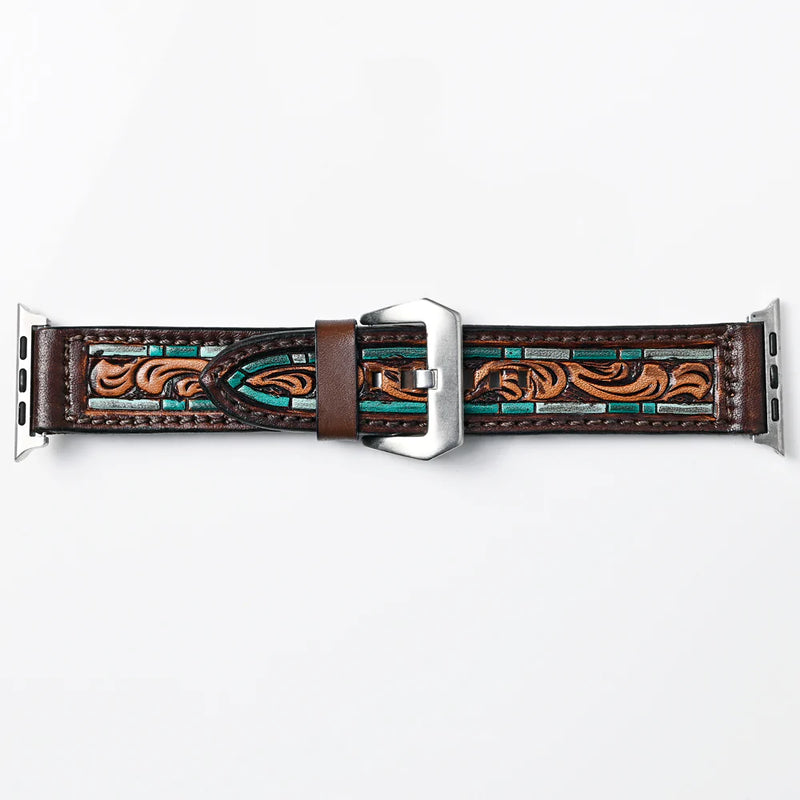 American Darling Tooled Leather Watch Strap