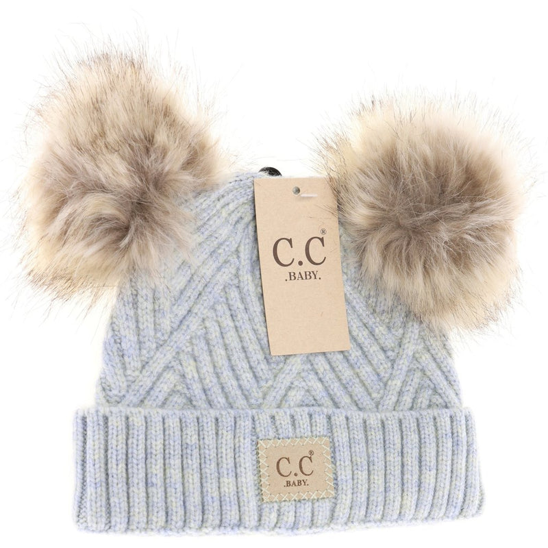 C.C. Baby Large Patch Heathered Double Pom