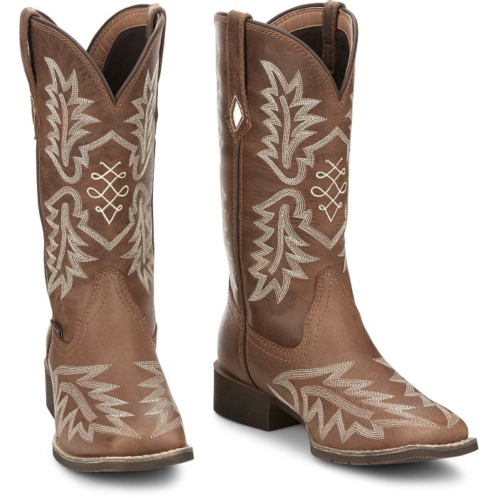 A pair of leather cowboy boots