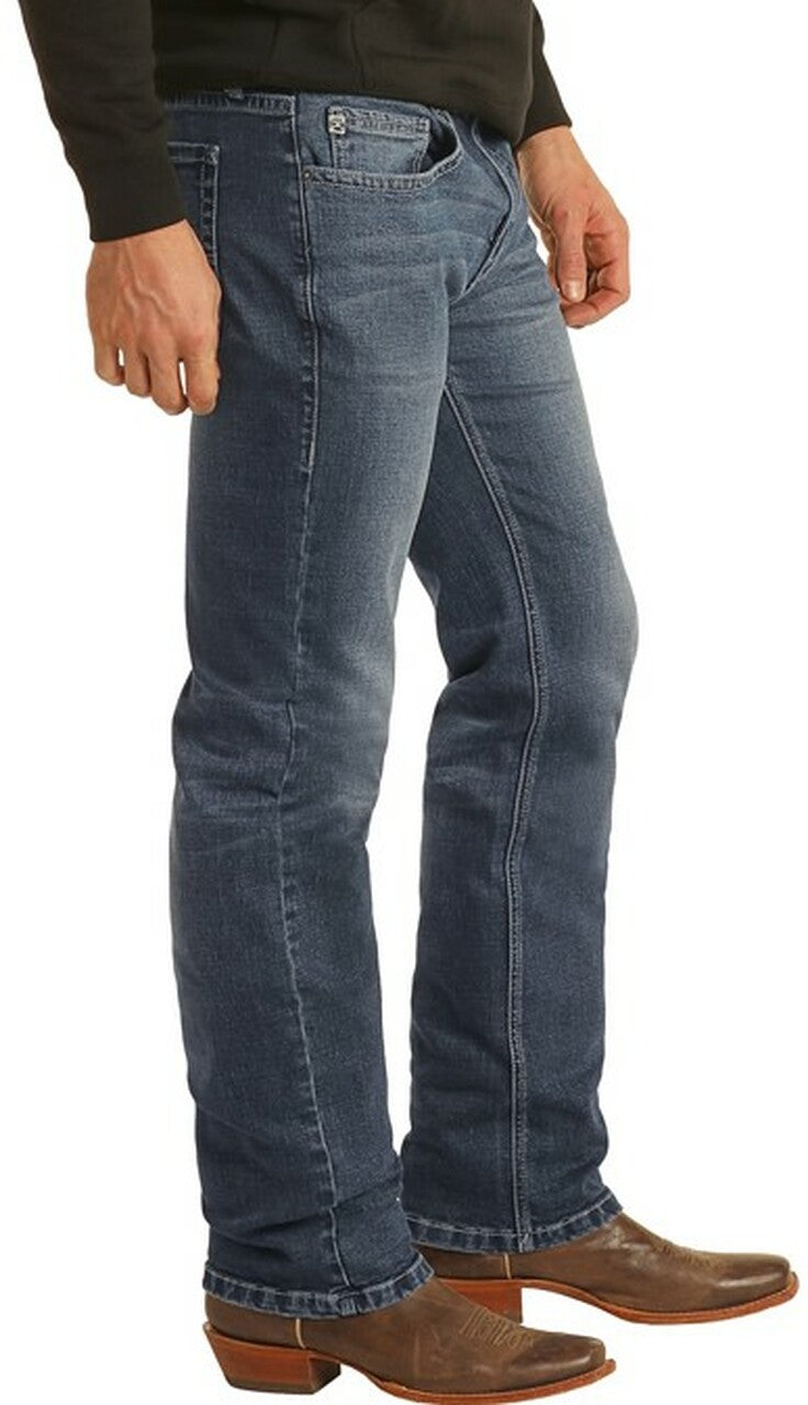 Men's Rock Roll HOOEY Relaxed Fit Stackable Bootcut Jean