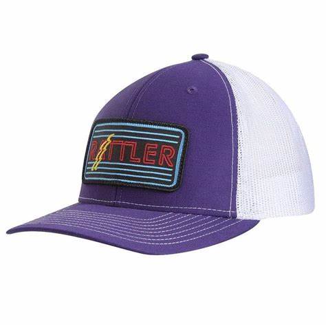 Classic Ropes Rattler Ropes Purple and White Neon Patch Logo Cap