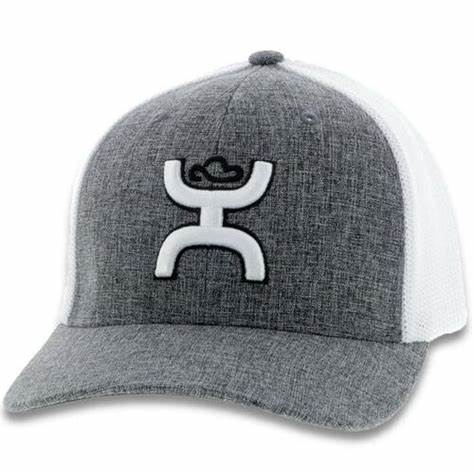 Hooey Cayman Grey and White Flexfit Hat