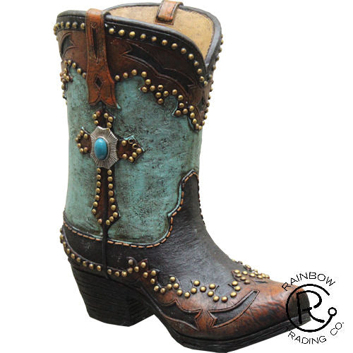 Turquoise Boot Planter