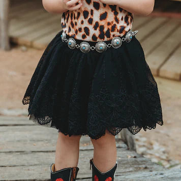 Girl's Shea Baby Chiffon Skirt- Black