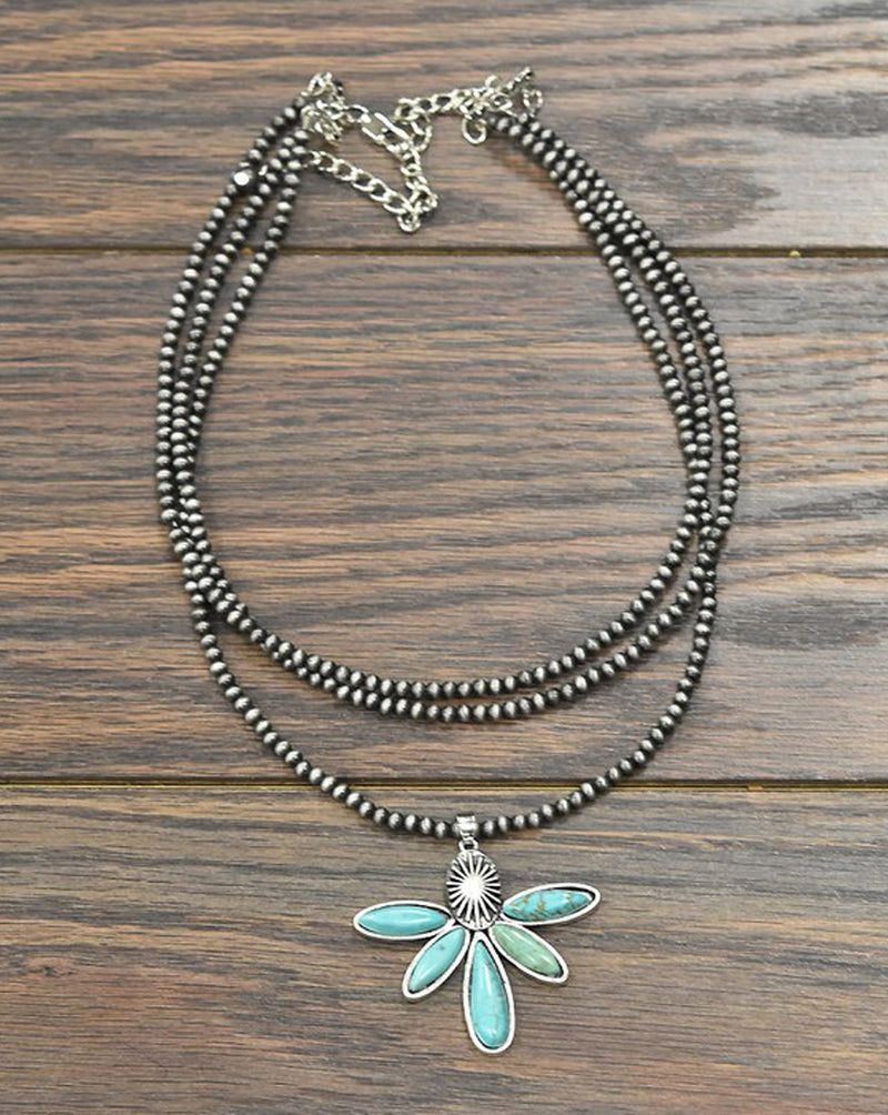 18" Long, Tiny 4mm Navajo Necklace