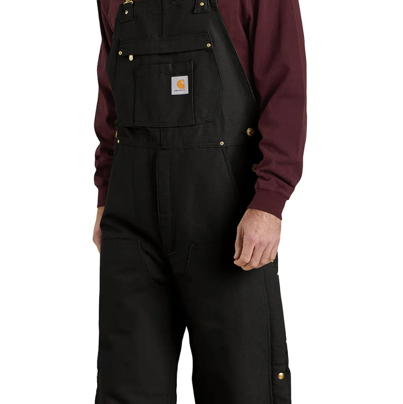 LOOSE FIT FIRM DUCK INSULATED BIB OVERALL - 2 WARMER RATING
