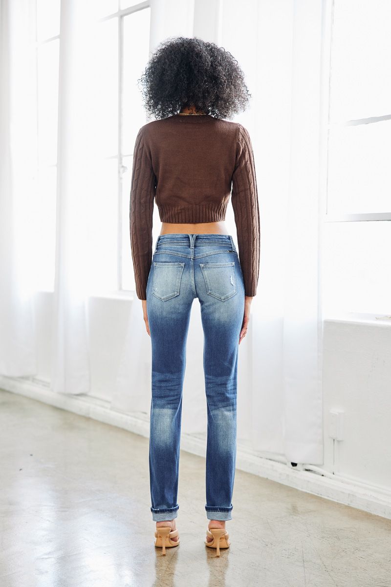 Women's Kancan Eternity Mid Rise Slim Straight Jeans