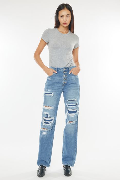 Women's Kancan Maddie Ultra High Rise 90s Boyfriend Jeans
