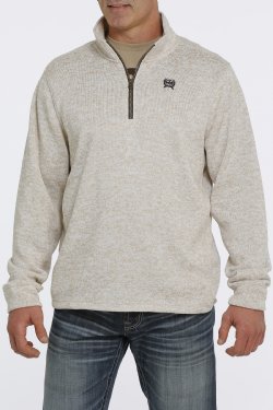 Men's Cinch 1/4 Zip Pullover Sweater - Cream