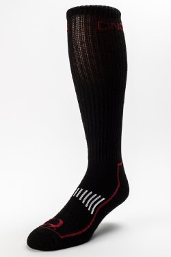 MEN'S CINCH BLACK AND RED BOOT SOCKS