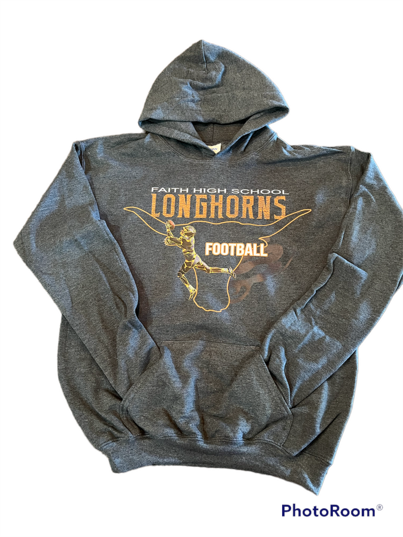 Longhorn Football Grey Unisex Hoodie